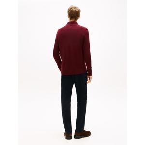 Tommy Hilfiger Pure Lambswool Burgundy Half-Zip Jumper